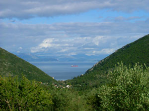 CLICK ON THIS VIEW FROM VARKA TO FRIKES, ITHACA TO ENLARGE