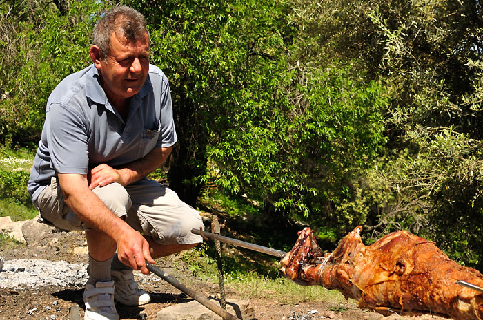 Nikiforo's Greek Easter Lamb on the Spit Recipe